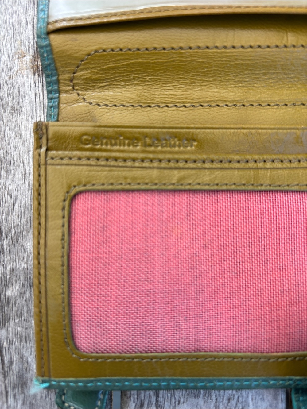 Tusk Genuine Leather Checkbook Wallet Organizer Teal Green RFID Travel Wallet - Picture 5 of 7